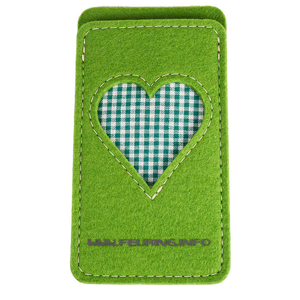Nachhaltiges Smartphone-Etui aus Wollfilz mit individuellem Firmenlogo